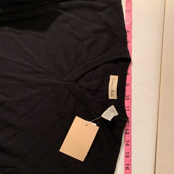 CORTINA ITALIA MERINO WOOL SWEATER SIZE M BLACK - Picture 9 of 15